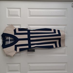 Eva Longoria for The Limited dress XS navy and taupe